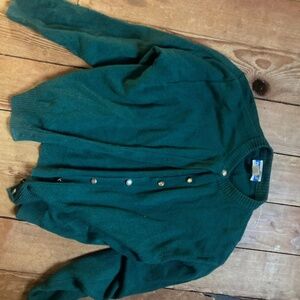 Pendelton vintage green wool cardigan